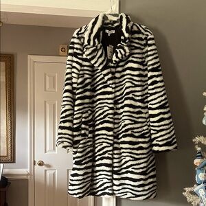Stoosh Zebra Print Teddy Jacket
